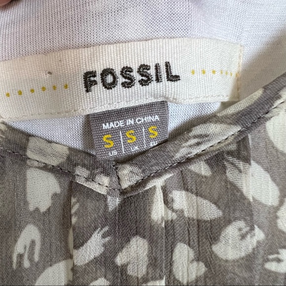 Fossil Solid Fold Dress Spaghetti Strap Fit-Flare Swing Women’s Small - Picture 14 of 16